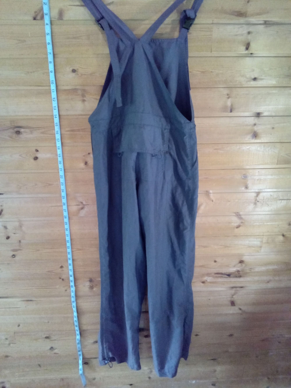 Women's Gray Casual Overalls with Adjustable Straps - Picture 4 of 5